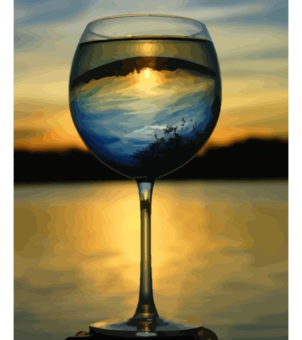 Wine deals glass paintings