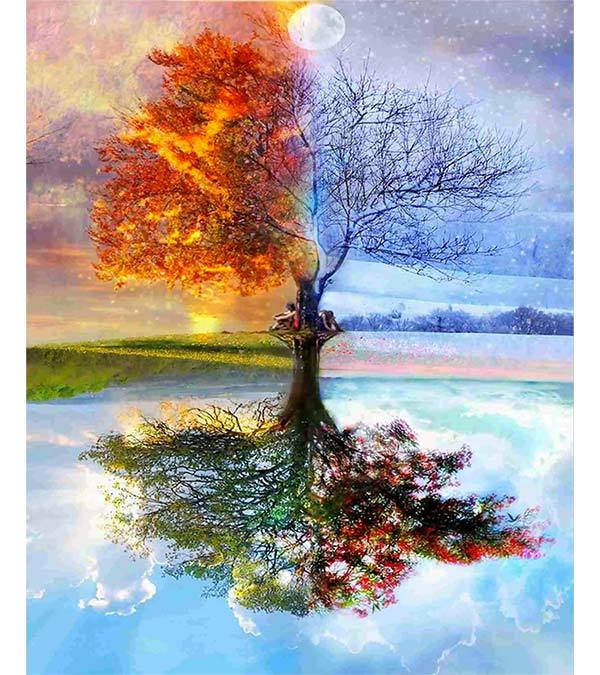 Tree of Four Seasons Paint with Diamonds – Art Providore